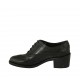 Oxfordschuh mit Schnürsenkeln für Damen aus schwarzem Leder Absatz 5 - Verfügbare Größen:  32, 33, 34, 43, 45