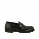 Mocassin pour femmes en cuir de couleur noir talon 2 - Pointures disponibles:  32, 33, 34, 43, 44, 45
