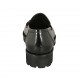 Mocassin pour femmes en cuir brossé noir talon 3 - Pointures disponibles:  33, 42, 43, 44, 45
