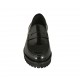 Mocassino da donna in pelle abrasivata nera tacco 3 - Misure disponibili: 33, 42, 43, 44, 45