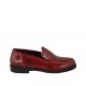 Mocasino para mujer en charol imprimido rojo tacon 2 - Tallas disponibles:  33, 34, 43