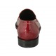 Damenmokassin aus rotem bedrucktem Lackleder Absatz 2 - Verfügbare Größen:  33, 34, 43