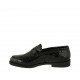 Mocassin pour femmes en cuir verni imprimé noir talon 2 - Pointures disponibles:  32, 34, 43, 44