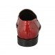 Woman's loafer in red printed patent leather with heel 2