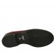 Woman's loafer in red printed patent leather with heel 2