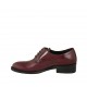 Chaussure derby à lacets pour femmes en cuir de couleur bordeaux talon 3 - Pointures disponibles:  34, 42, 43, 44, 45