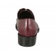 Chaussure derby à lacets pour femmes en cuir de couleur bordeaux talon 3 - Pointures disponibles:  34, 42, 43, 44, 45