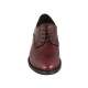 Chaussure derby à lacets pour femmes en cuir de couleur bordeaux talon 3 - Pointures disponibles:  34, 42, 43, 44, 45