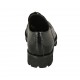 Chaussure derby à lacets pour femmes en cuir verni imprimé de couleur noir talon 3 - Pointures disponibles:  33, 43, 44, 45