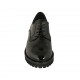 Woman's derby shoe with laces in black printed patent leather heel 3