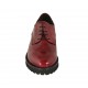 Zapato derby para mujer con cordones en charol imprimido rojo tacon 3 - Tallas disponibles:  42, 43, 44, 45
