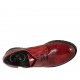 Zapato derby para mujer con cordones en charol imprimido rojo tacon 3 - Tallas disponibles:  42, 43, 44, 45