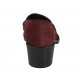 Damenmokassin aus bordeauxfarbenem Wildleder Absatz 5 - Verfügbare Größen:  32, 33, 34, 42, 43, 44