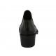 Zapato alto al tobillo para mujer con elasticos en piel cepillada negra tacon 5 - Tallas disponibles:  33, 34, 42, 43, 44, 45