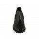 Zapato alto al tobillo para mujer con elasticos en piel cepillada negra tacon 5 - Tallas disponibles:  33, 34, 42, 43, 44, 45