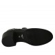 Zapato alto al tobillo para mujer con elasticos en piel cepillada negra tacon 5 - Tallas disponibles:  33, 34, 42, 43, 44, 45