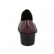 Zapato con elastico para mujer en piel granate tacon 5 - Tallas disponibles:  32, 33, 34, 43, 44, 45