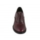 Scarpa accollata da donna con elastico in pelle bordeaux tacco 5 - Misure disponibili: 32, 33, 34, 43, 44, 45