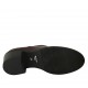 Zapato con elastico para mujer en piel granate tacon 5 - Tallas disponibles:  32, 33, 34, 43, 44, 45