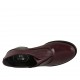 Scarpa accollata da donna con elastico in pelle bordeaux tacco 5 - Misure disponibili: 32, 33, 34, 43, 44, 45