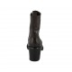 Bottines pour femmes avec fermeture éclair et bout golf en cuir marron talon 6 - Pointures disponibles:  33, 34, 42, 43, 44, 45