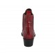 Stivaletto texano a punta da donna con elastici in vernice stampata rossa tacco 4 - Misure disponibili: 33, 34, 42, 43