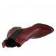 Bottines texanes à bout pointu pour femmes avec élastiques en cuir verni imprimé rouge talon 4 - Pointures disponibles:  33, 34, 42, 43