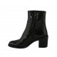 Bottines pour femmes avec fermeture éclair en cuir verni imprimé noir talon 6 - Pointures disponibles:  33, 34, 42, 43, 44, 45