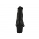 Bottines pour femmes avec fermeture éclair et bout golf en cuir noir talon 6 - Pointures disponibles:  34, 42, 43, 44, 45, 46