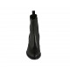 Bottines pour femmes avec fermeture éclair et bout golf en cuir noir talon 6 - Pointures disponibles:  34, 42, 43, 44, 45, 46