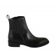 Bottines pour femmes avec fermeture éclair en cuir noir talon 3 - Pointures disponibles:  34, 42, 43, 44, 46