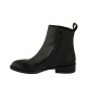 Bottines pour femmes avec fermeture éclair en cuir noir talon 3 - Pointures disponibles:  34, 42, 43, 44, 46