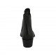 Botines tejanos a punta para mujer con elasticos en piel negra tacon 4 - Tallas disponibles:  32, 33, 42, 43, 44, 45, 46