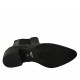 Bottines texanes à bout pointu pour femmes avec elastiques en cuir noir talon 4 - Pointures disponibles:  32, 33, 42, 43, 44, 45, 46