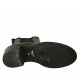 Botines para mujer en piel negra con elasticos tacon 5 - Tallas disponibles:  32, 33, 34, 42, 43, 44