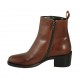 Bottines pour femmes avec fermeture éclair en cuir brun clair talon 5 - Pointures disponibles:  33, 42, 43, 44