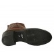 Botines para mujer con cremallera en piel color cuero tacon 5 - Tallas disponibles:  33, 42, 43, 44