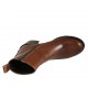 Bottines pour femmes avec fermeture éclair en cuir brun clair talon 5 - Pointures disponibles:  33, 42, 43, 44