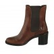 Bottines pour femmes avec elastiques en cuir brun clair talon 6 - Pointures disponibles:  32, 33, 34, 42, 43, 44