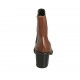 Bottines pour femmes avec elastiques en cuir brun clair talon 6 - Pointures disponibles:  32, 33, 34, 42, 43, 44