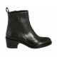 Bottines pour femmes avec fermeture éclair en cuir noir talon 5 - Pointures disponibles:  33, 34, 43, 45
