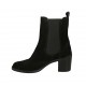Bottines pour femmes avec elastiques et bout golf en daim noir talon 6 - Pointures disponibles:  32, 33, 34, 42, 43, 44, 45, 46