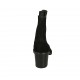 Botin para mujer con elasticos y punta de ala en gamuza negra tacon 6 - Tallas disponibles:  32, 33, 34, 42, 43, 44, 45, 46