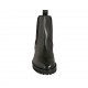 Bottines pour femmes avec élastiques en cuir lisse noir talon 3 - Pointures disponibles:  33, 34, 43, 44, 45
