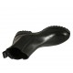 Bottines pour femmes avec élastiques en cuir lisse noir talon 3 - Pointures disponibles:  33, 34, 43, 44, 45