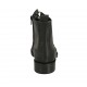 Botines para mujer con cremallera, cordones y punta de ala en piel negra tacon 3 - Tallas disponibles:  42, 43, 44