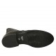 Bottines à bout golf avec lacets et fermeture éclair pour femmes en cuir noir talon 3 - Pointures disponibles:  42, 43, 44