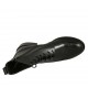 Bottines à bout golf avec lacets et fermeture éclair pour femmes en cuir noir talon 3 - Pointures disponibles:  42, 43, 44