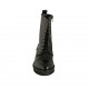 Bottines stil combat pour femmes à lacets avec fermeture éclair et bout droit en cuir brossé noir talon 3 - Pointures disponibles:  42, 44, 45, 46