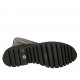 Botin modelo combate para mujer con cremallera, cordones y puntera en piel cepillada negra tacon 3 - Tallas disponibles:  42, 44, 45, 46